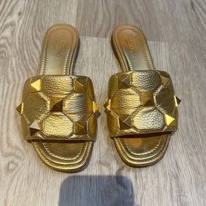 Valentino Gold Sandals 5.5